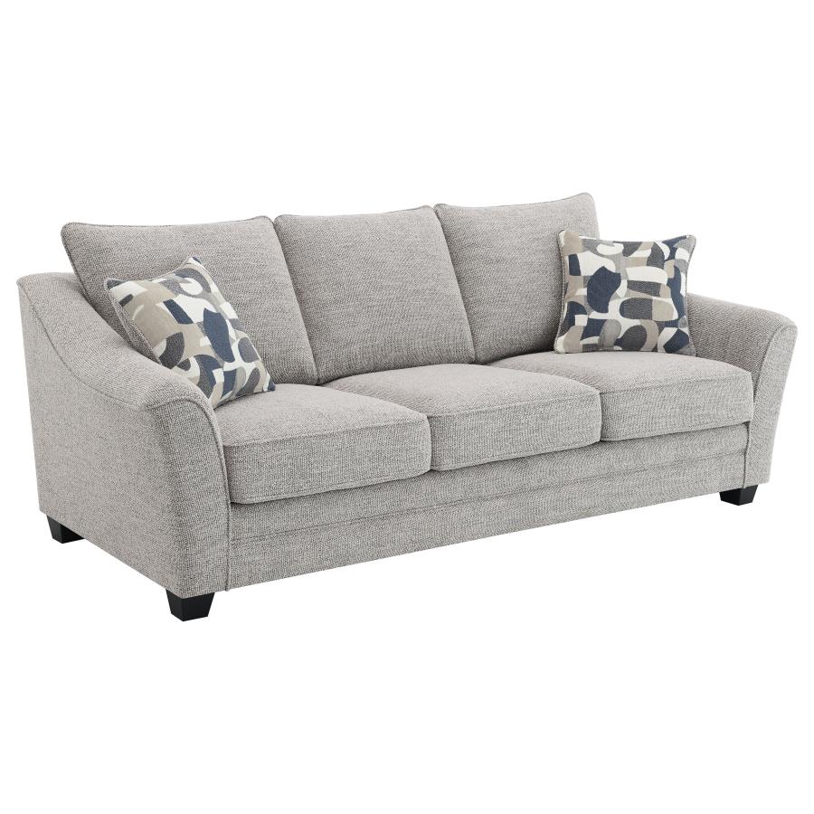 (image for) Tomkins 2-piece Boucle Upholstered Sofa Set Light Grey