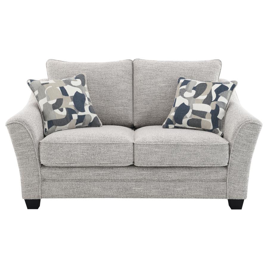 (image for) Tomkins 2-piece Boucle Upholstered Sofa Set Light Grey