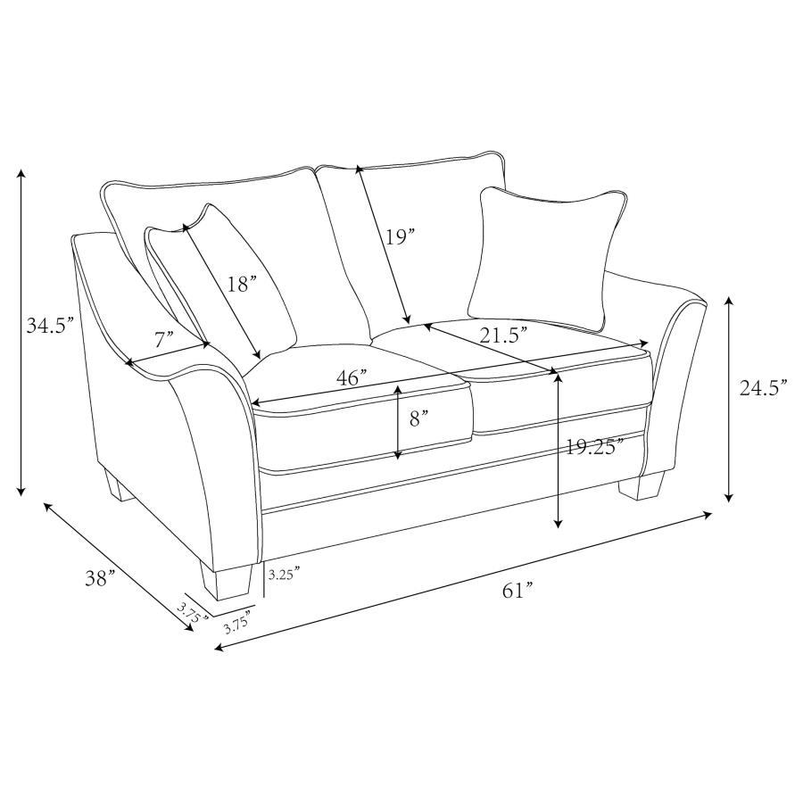 (image for) Tomkins Boucle Upholstered Loveseat Light Grey