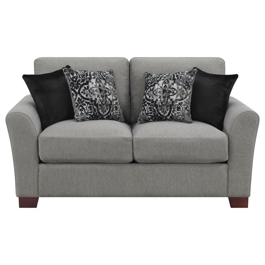 (image for) Drayton Upholstered Flared Arm Loveseat Warm Grey