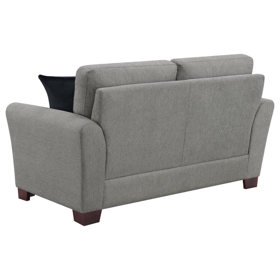 (image for) Drayton Upholstered Flared Arm Loveseat Warm Grey