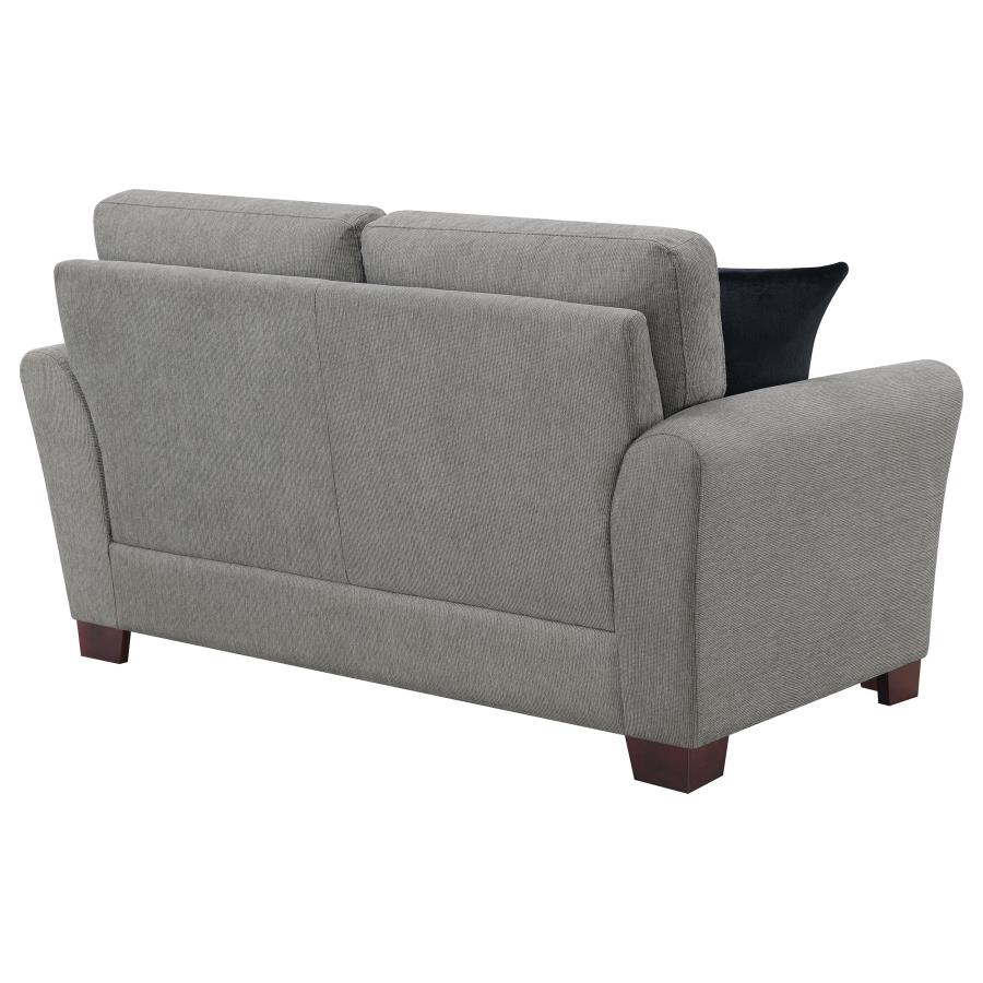 (image for) Drayton Upholstered Flared Arm Loveseat Warm Grey