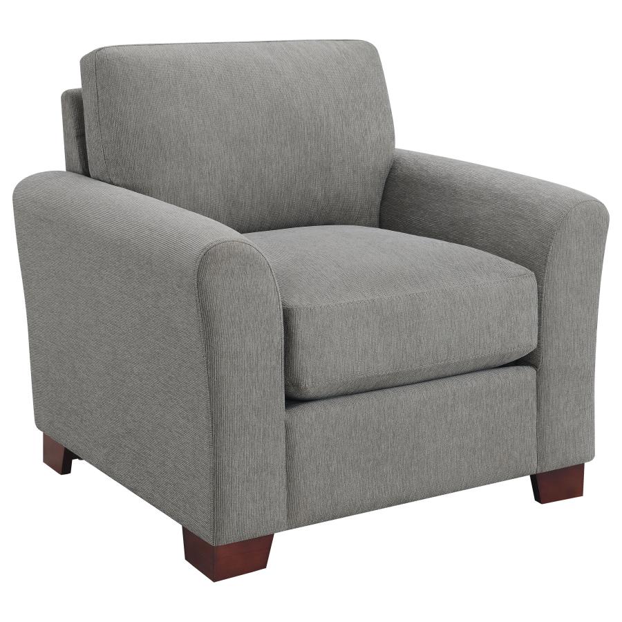 (image for) Drayton Flared Arm Upholstered Chair Warm Grey - Click Image to Close