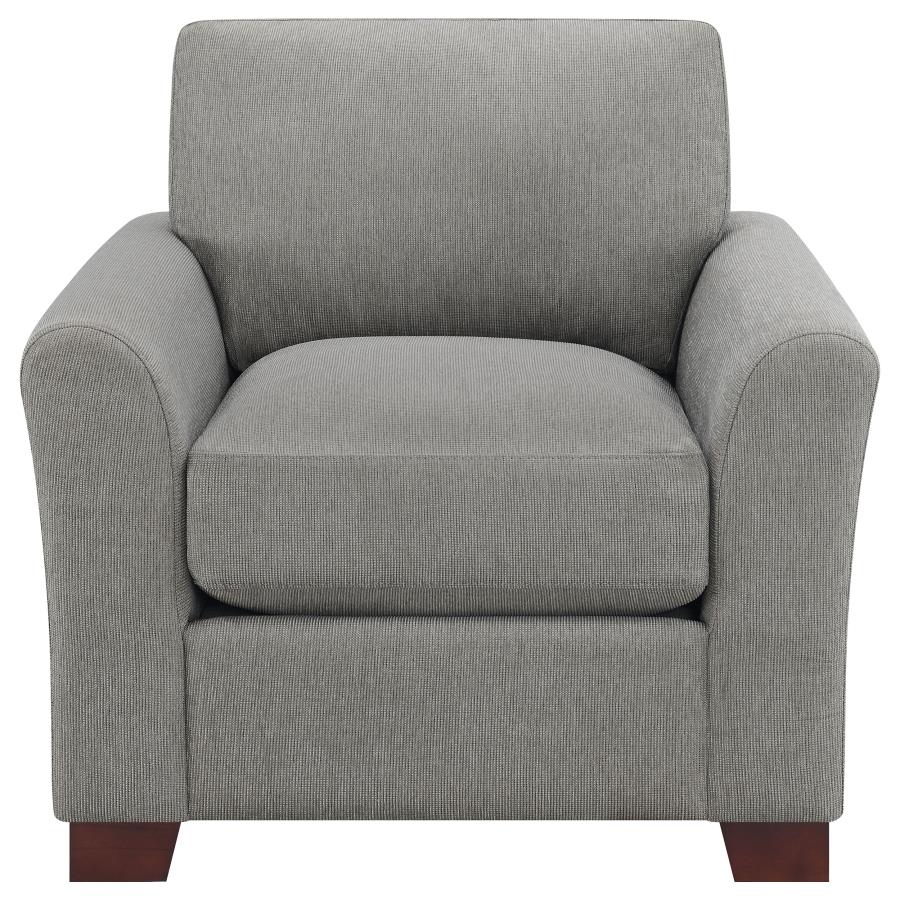 (image for) Drayton Flared Arm Upholstered Chair Warm Grey