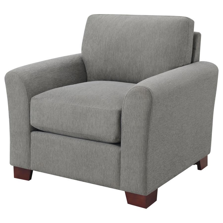 (image for) Drayton Flared Arm Upholstered Chair Warm Grey