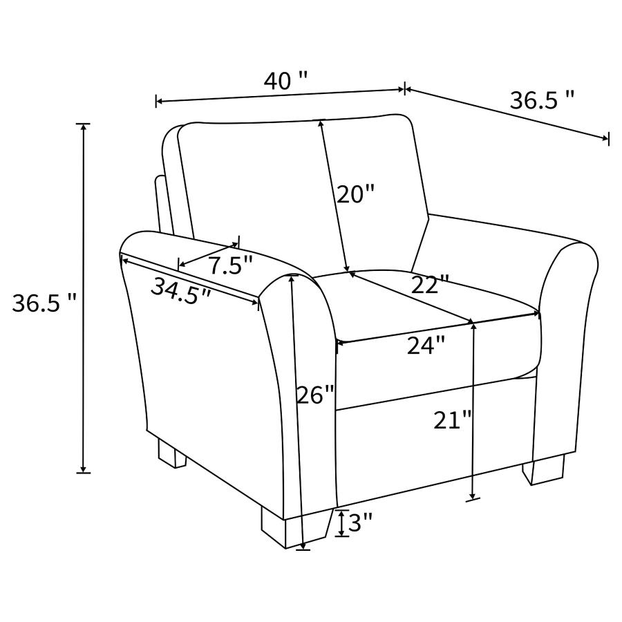 (image for) Drayton Flared Arm Upholstered Chair Warm Grey