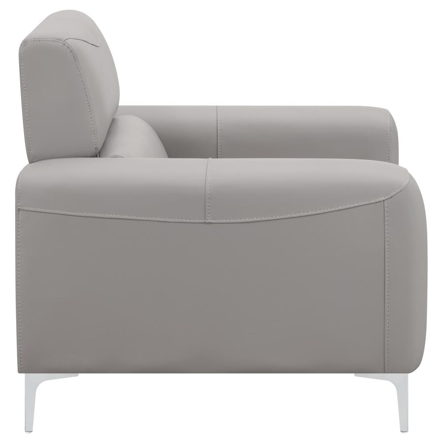 (image for) Glenmark Upholstered Track Arm Accent Chair Taupe