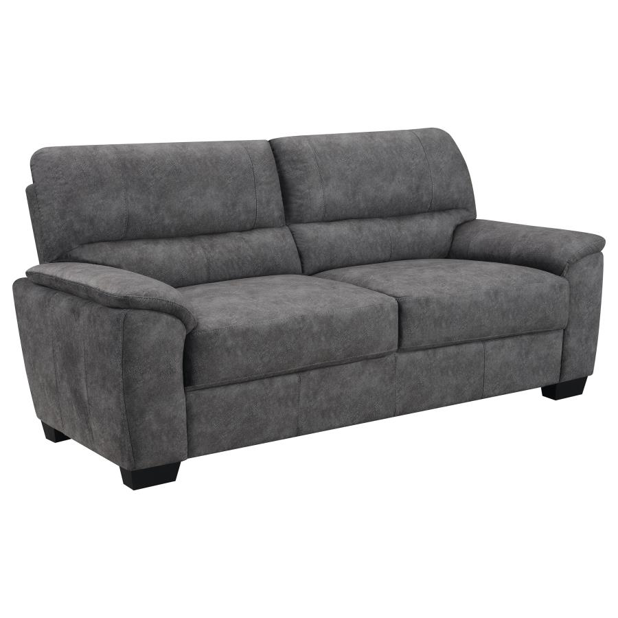 (image for) Hartsook 3-piece Upholstered Sofa Set Charcoal Grey