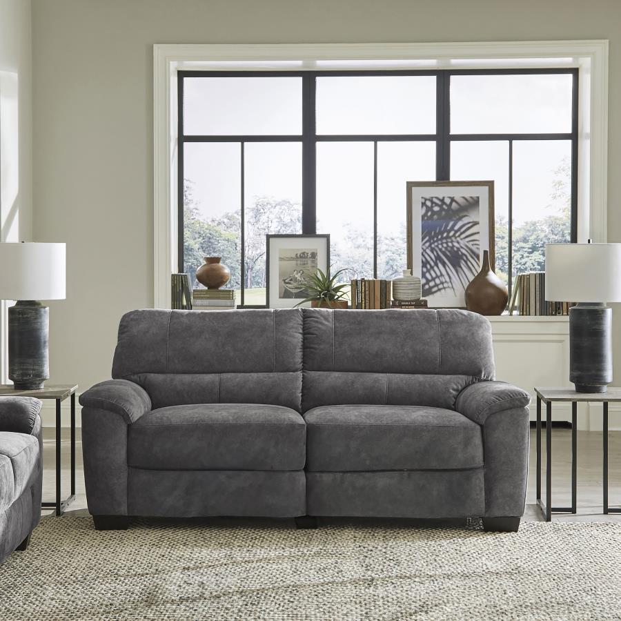 (image for) Hartsook Upholstered Padded Arm Sofa Charcoal Grey