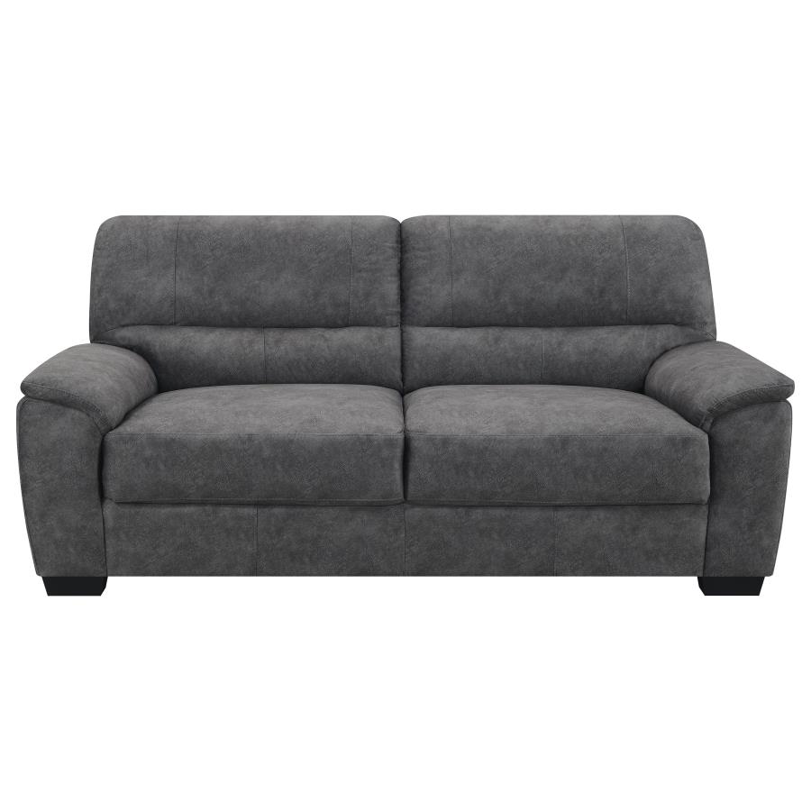 (image for) Hartsook Upholstered Padded Arm Sofa Charcoal Grey