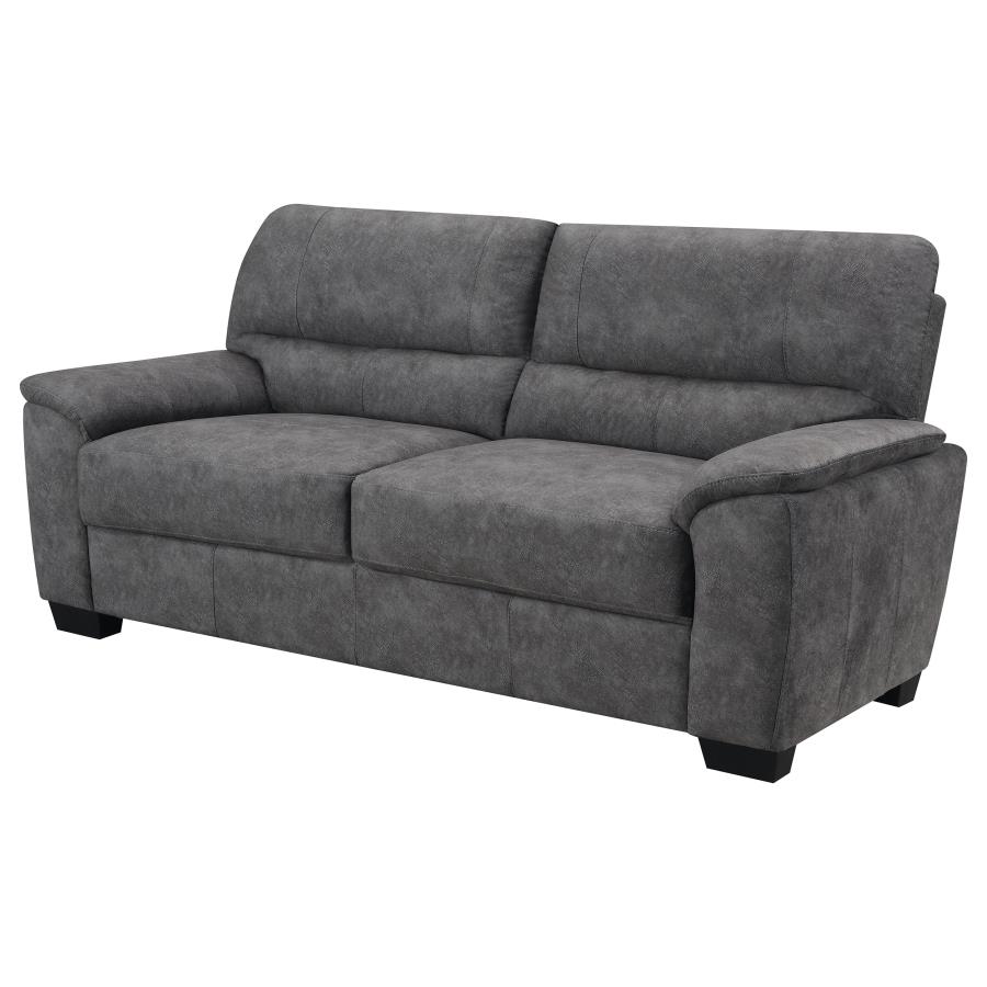 (image for) Hartsook Upholstered Padded Arm Sofa Charcoal Grey