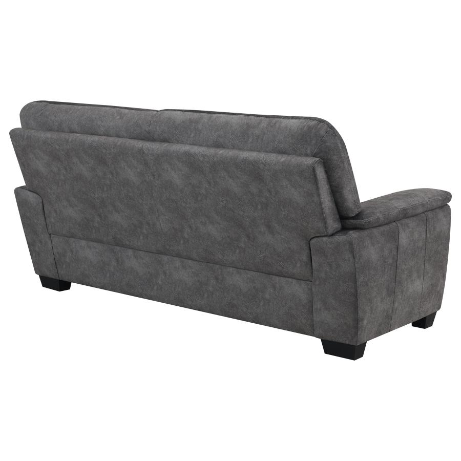 (image for) Hartsook Upholstered Padded Arm Sofa Charcoal Grey