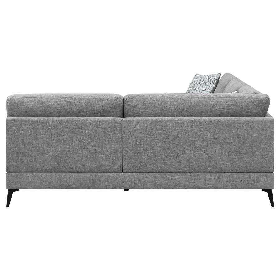 (image for) Clint Upholstered Track Arm Sectional Sofa Grey