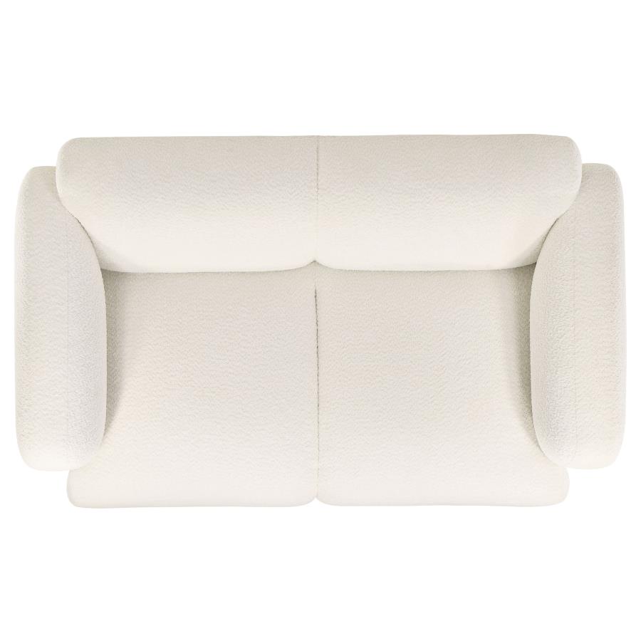 Dorset 3-piece Upholstered Round Track Arm Sofa Set White