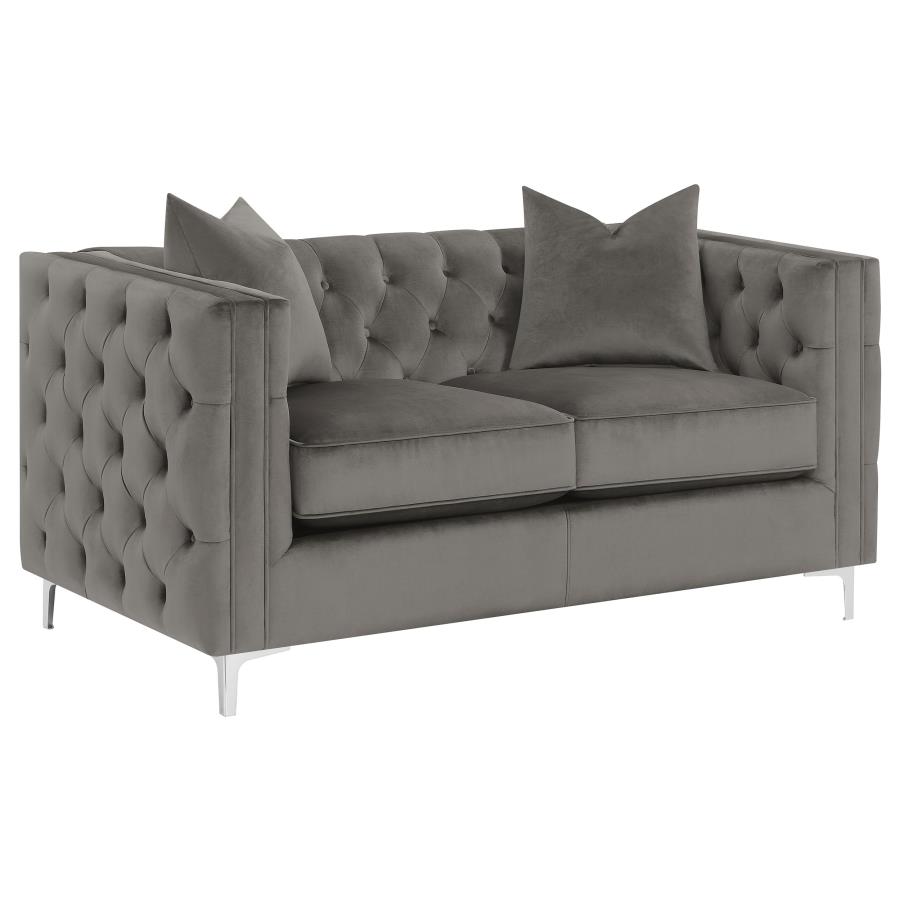 (image for) Phoebe 2-piece Upholstered Tufted Sofa Set Urban Bronze