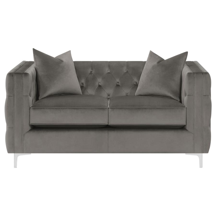 (image for) Phoebe 2-piece Upholstered Tufted Sofa Set Urban Bronze