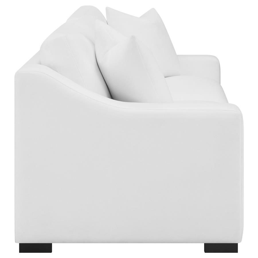 (image for) Ashlyn 2-piece Upholstered Sloped Arm Sofa Set White