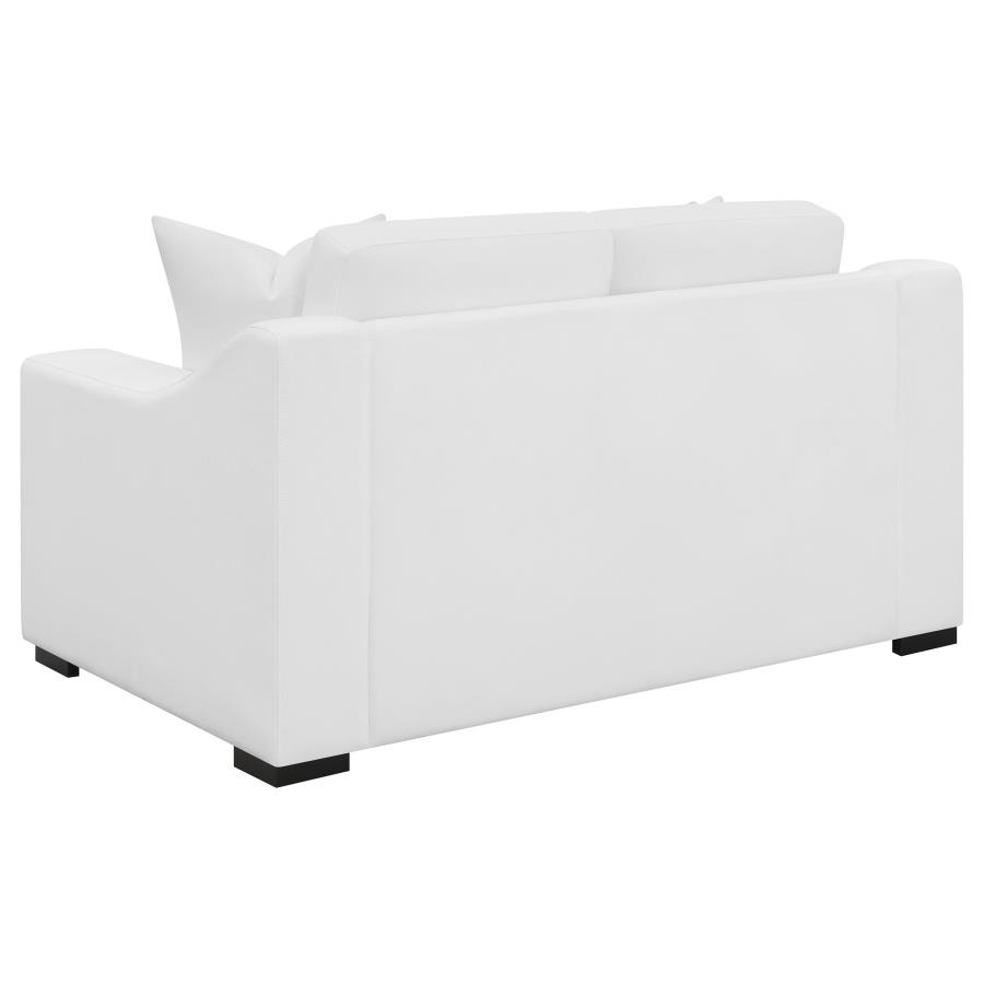 (image for) Ashlyn 2-piece Upholstered Sloped Arm Sofa Set White