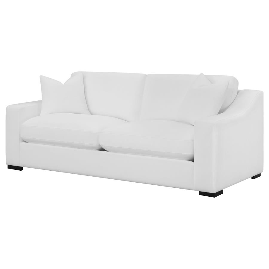 (image for) Ashlyn Upholstered Sloped Arm Sofa White