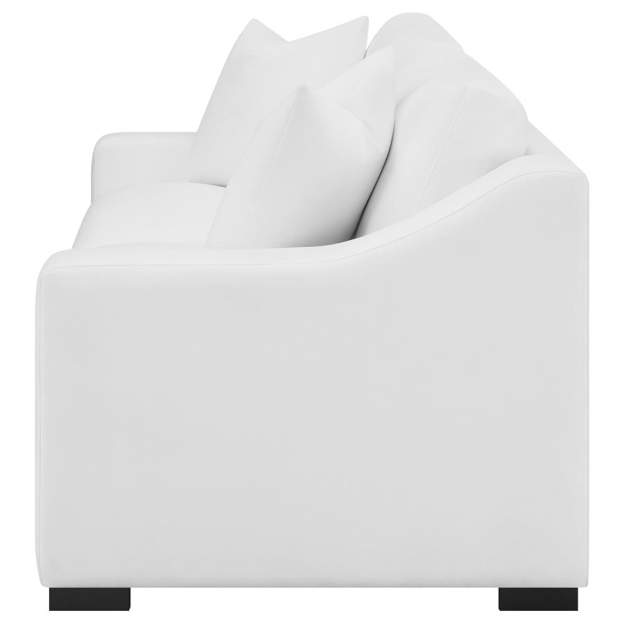 (image for) Ashlyn Upholstered Sloped Arm Sofa White