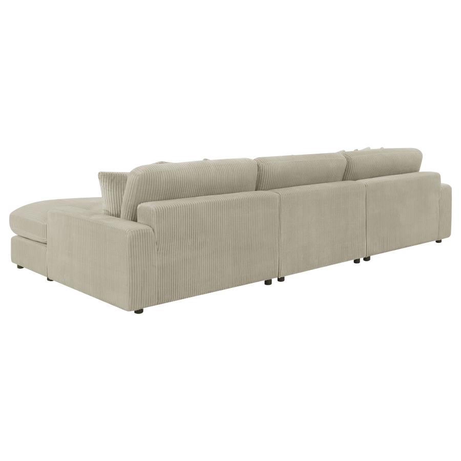 (image for) Blaine Upholstered Reversible Chaise Sectional Sofa Sand