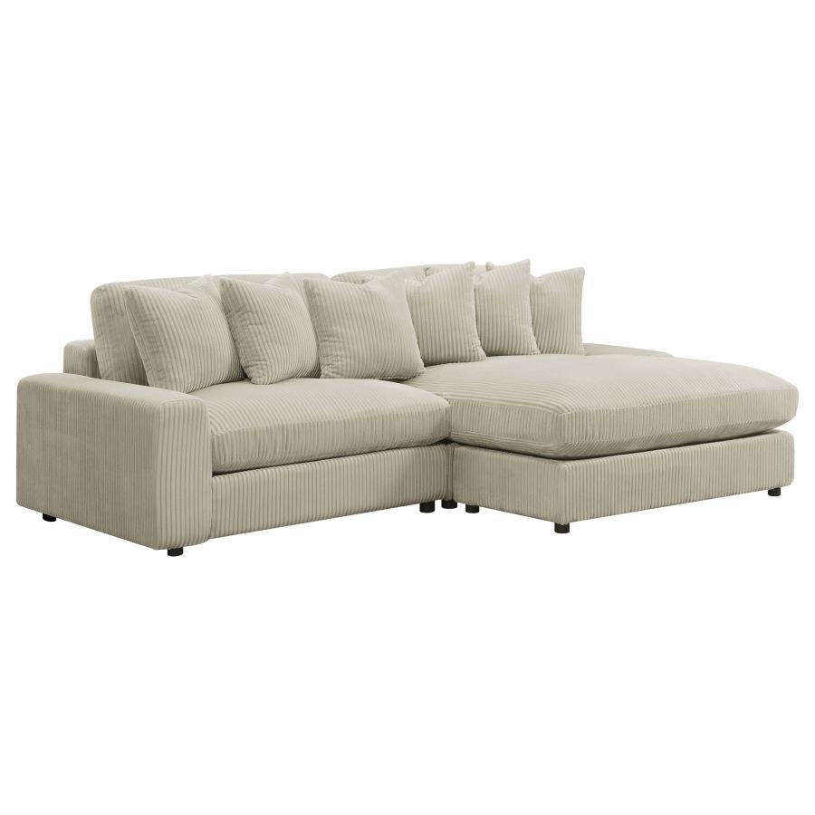 (image for) Blaine Upholstered Reversible Chaise Sectional Sofa Sand - Click Image to Close