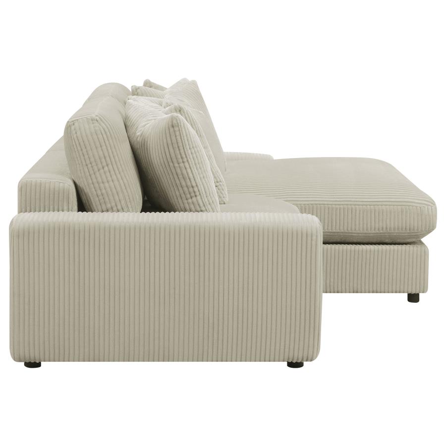 (image for) Blaine Upholstered Reversible Chaise Sectional Sofa Sand