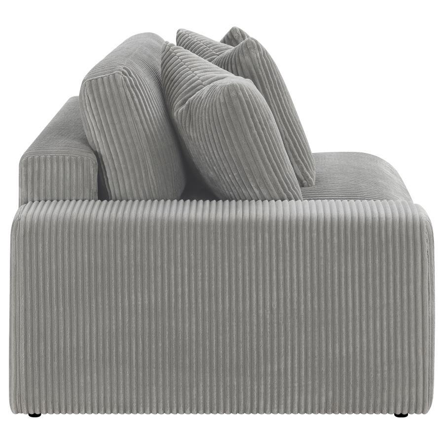 (image for) Blaine Upholstered Reversible Chaise Sectional Sofa Fog