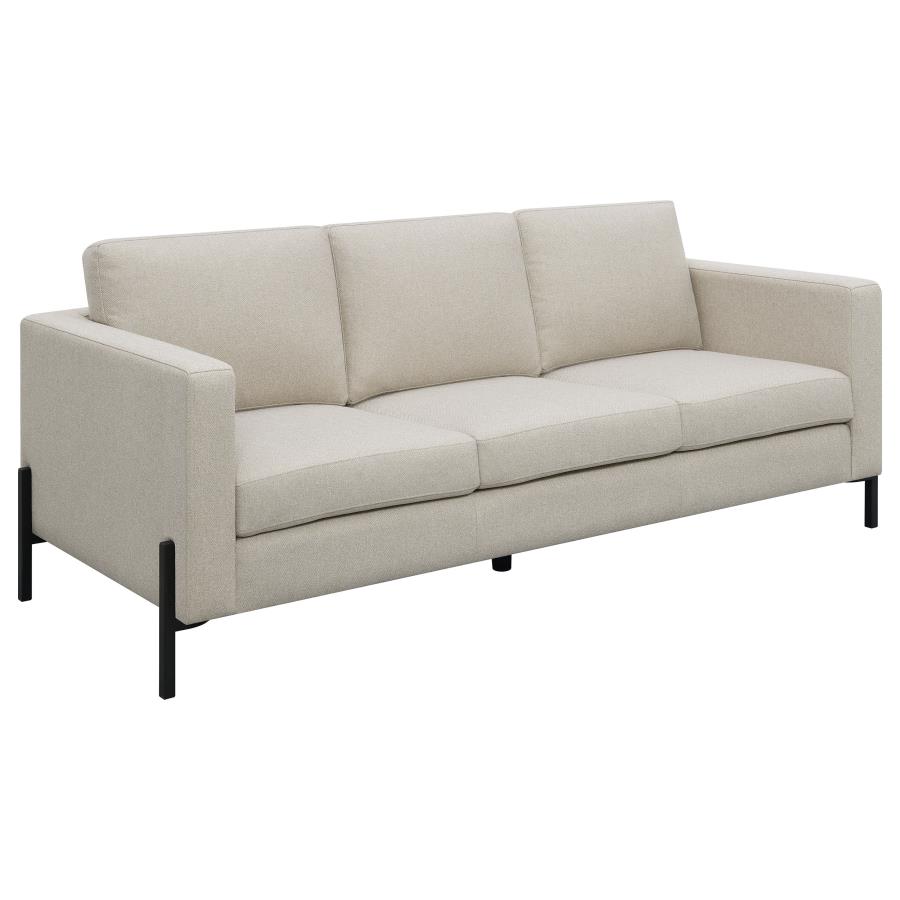 (image for) Tilly 2-piece Upholstered Track Arm Sofa Set Oatmeal