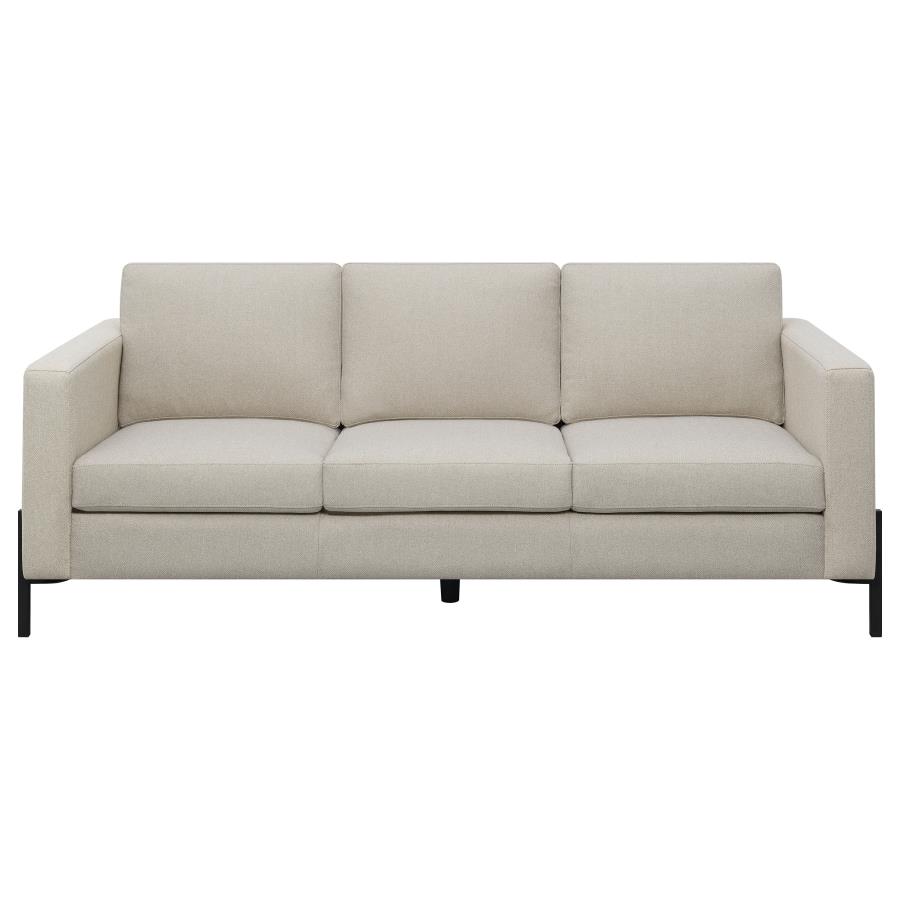 (image for) Tilly 2-piece Upholstered Track Arm Sofa Set Oatmeal