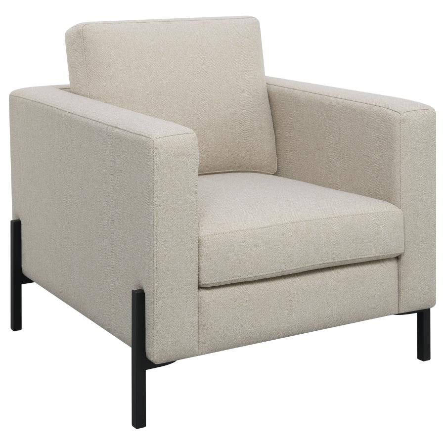 (image for) Tilly Upholstered Track Arm Accent Chair Oatmeal