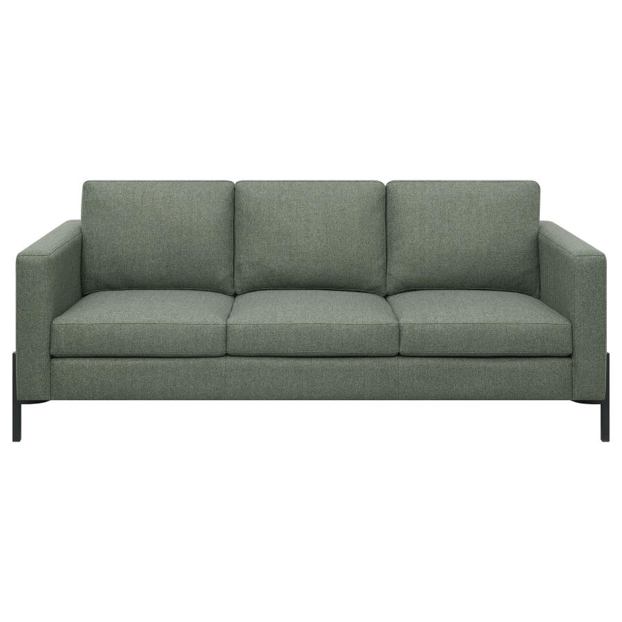 (image for) Tilly 2-piece Upholstered Track Arm Sofa Set Sage