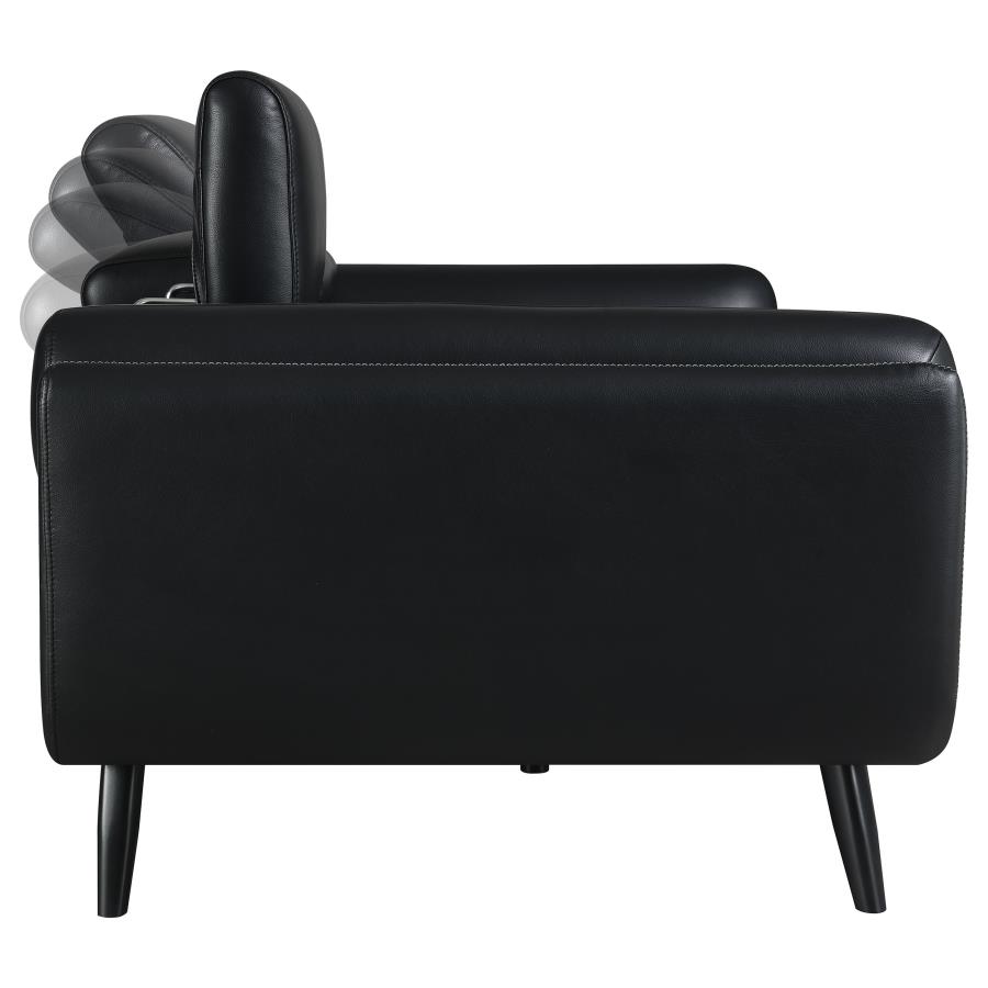 (image for) Shania Upholstered Low Back Sofa Black