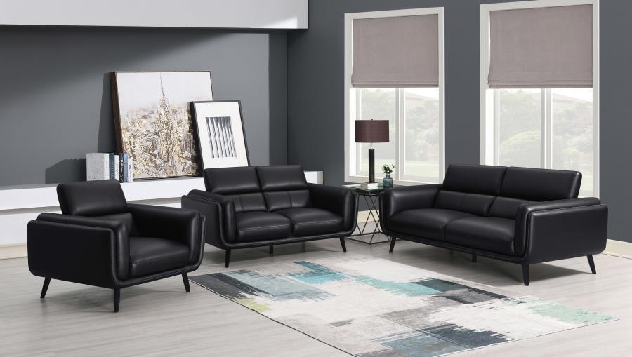 (image for) Shania Upholstered Low Back Sofa Black