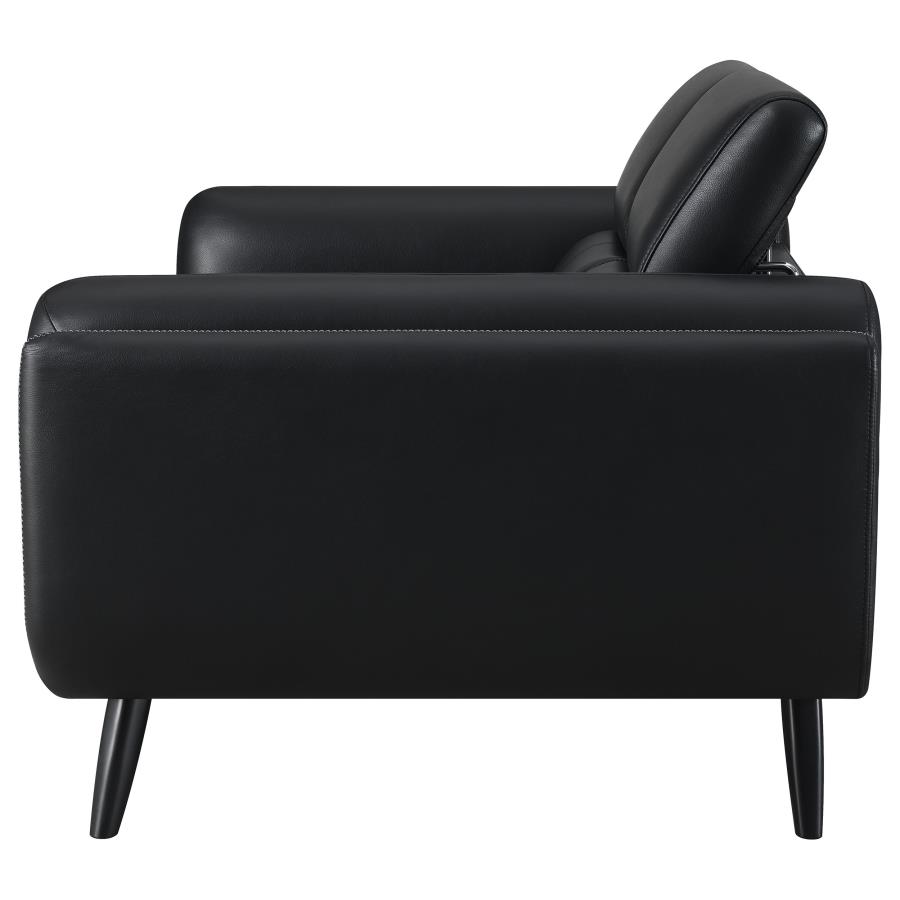 (image for) Shania Upholstered Low Back Loveseat Black