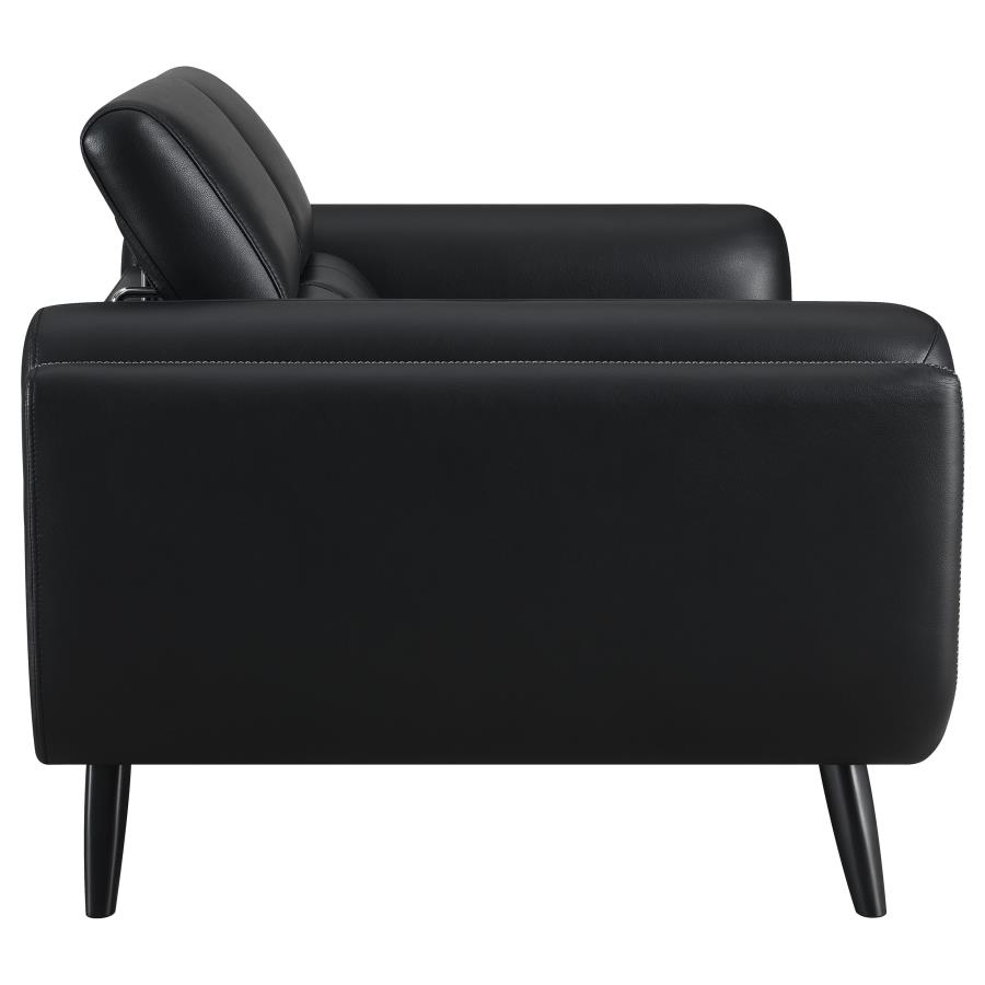 (image for) Shania Upholstered Low Back Loveseat Black