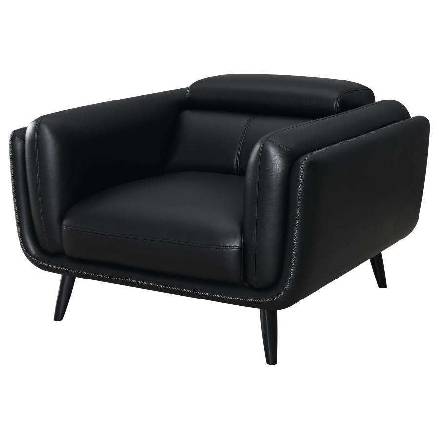 (image for) Shania Upholstered Low Back Accent Chair Black