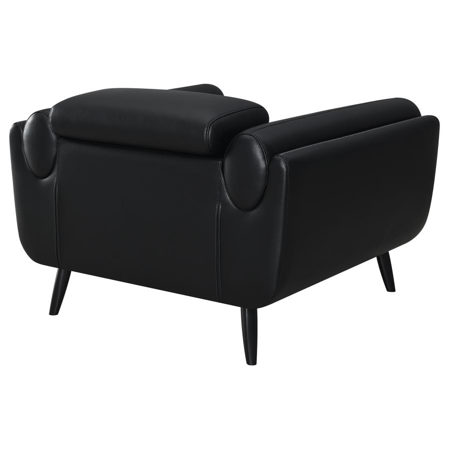 (image for) Shania Upholstered Low Back Accent Chair Black