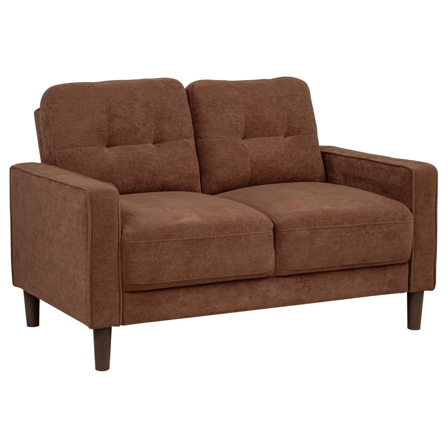 (image for) Bowen II Fabric Upholstered Track Arm Loveseat Rust