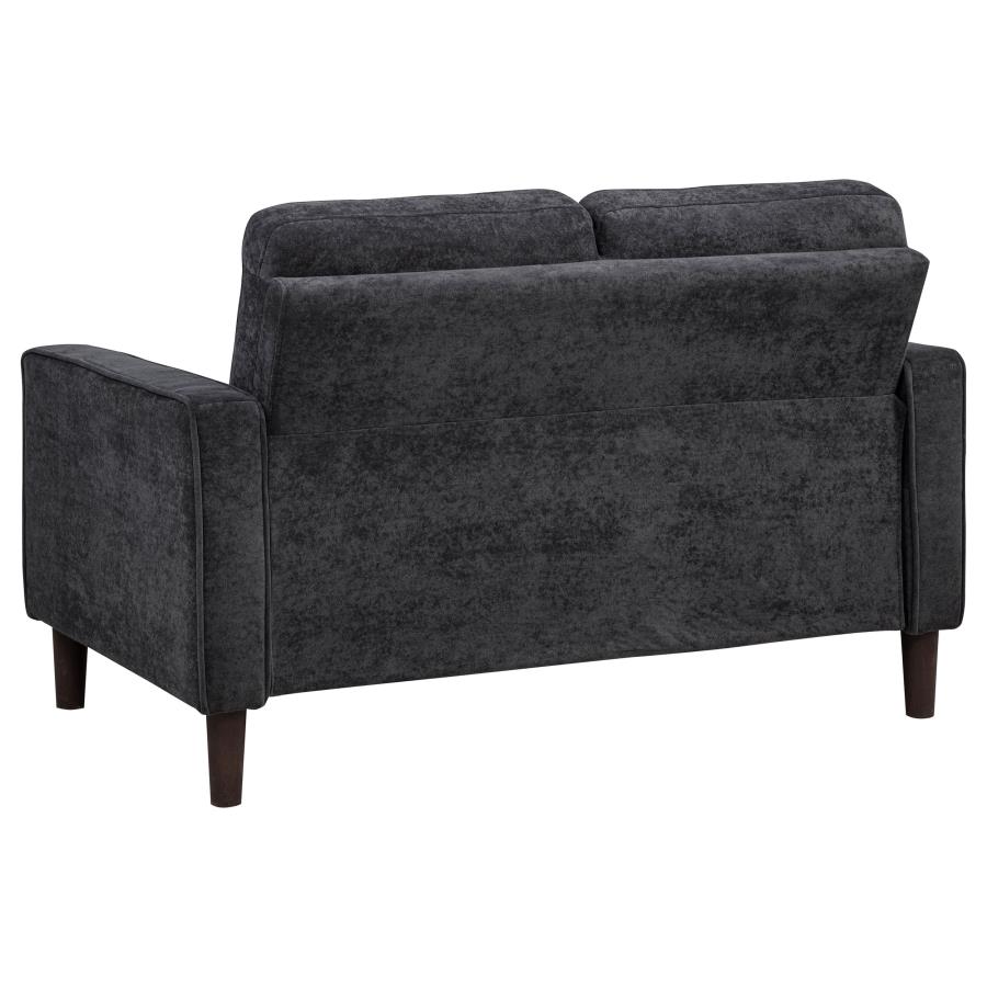 Bowen II 3-piece Upholstered Track Arm Sofa Set Steel Grey