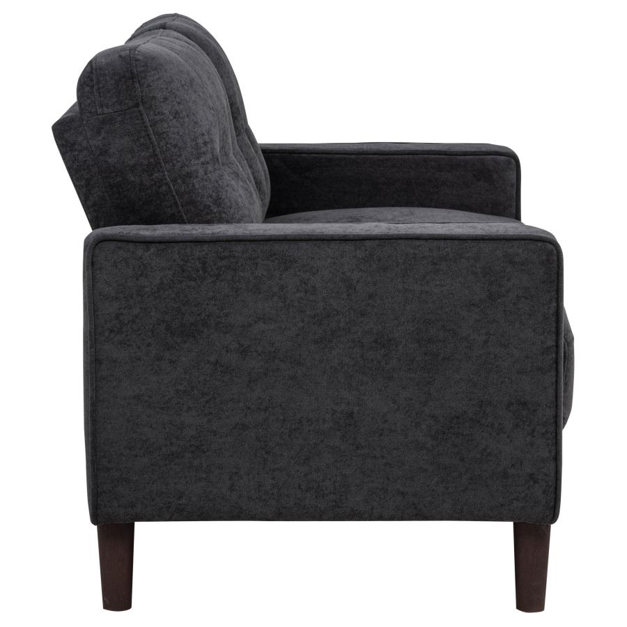 Bowen II 3-piece Upholstered Track Arm Sofa Set Steel Grey