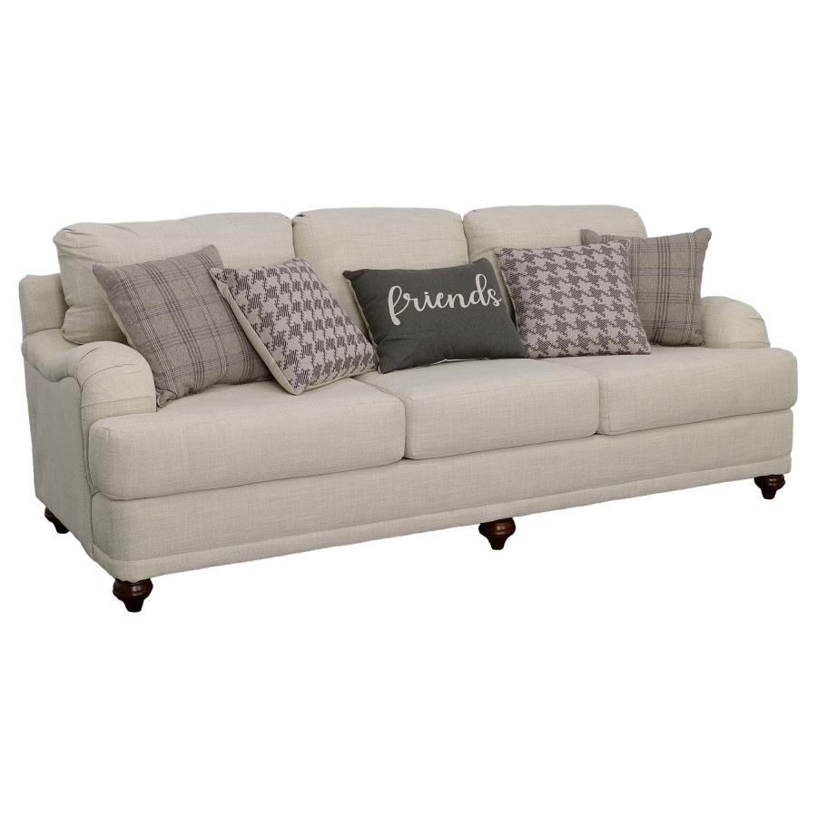 (image for) Glenn 2-piece Upholstered Sofa Set Light Grey and Grey