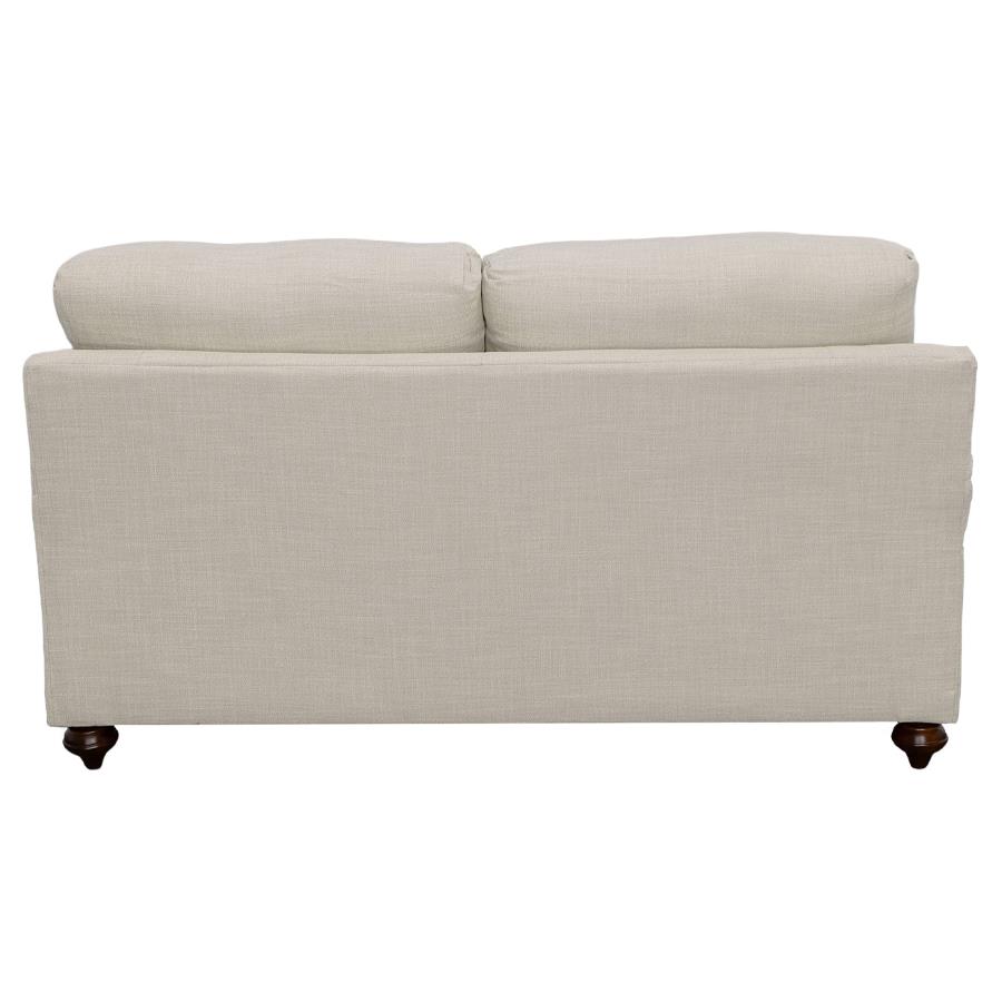 (image for) Glenn Upholstered English Arm Loveseat Light Grey and Grey