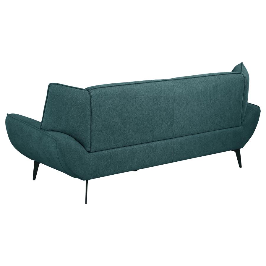 (image for) Acton 2-piece Upholstered Flared Arm Sofa Set Teal Blue