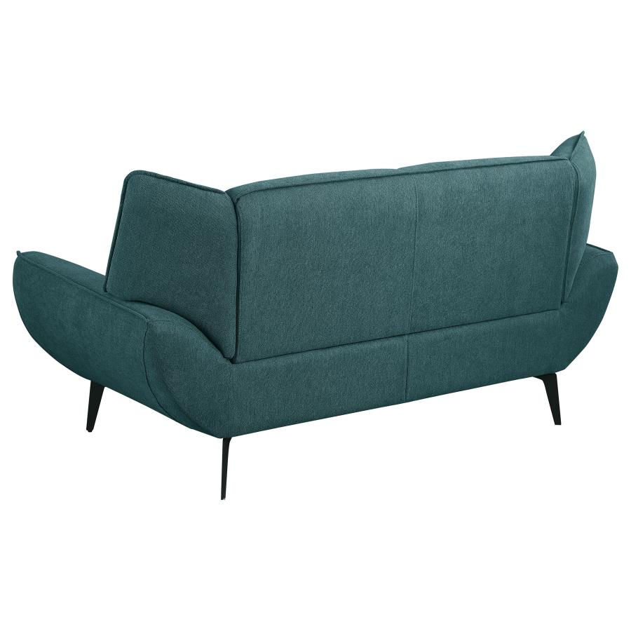 (image for) Acton 2-piece Upholstered Flared Arm Sofa Set Teal Blue