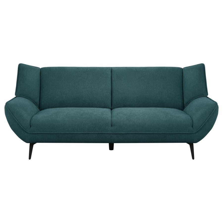 (image for) Acton 3-piece Upholstered Flared Arm Sofa Set Teal Blue