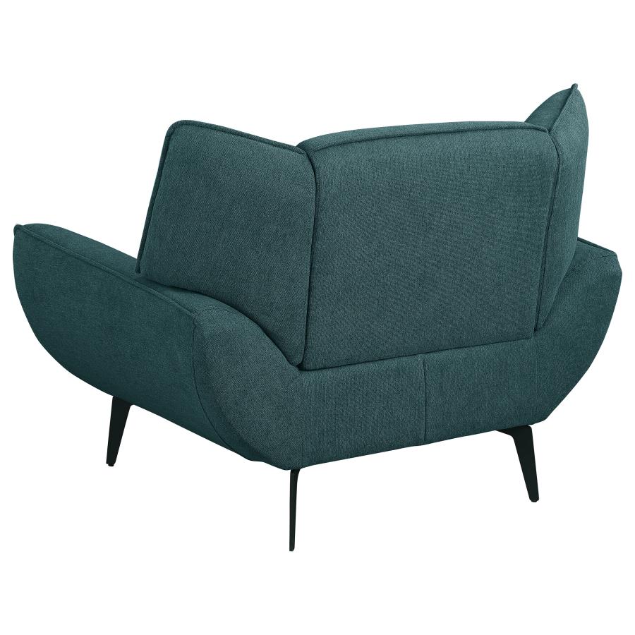 (image for) Acton 3-piece Upholstered Flared Arm Sofa Set Teal Blue