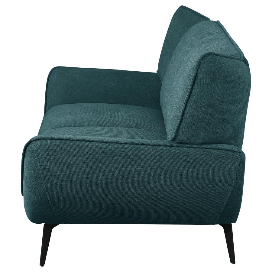 (image for) Acton Upholstered Flared Arm Loveseat Teal Blue