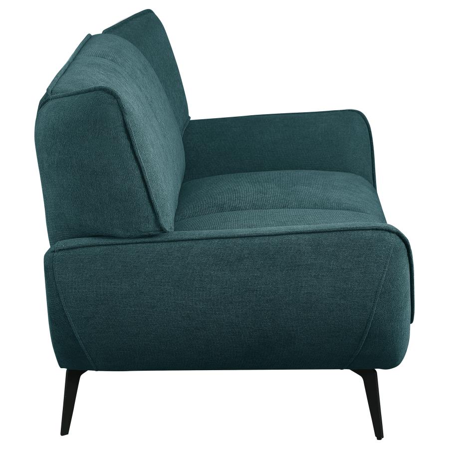 (image for) Acton Upholstered Flared Arm Loveseat Teal Blue