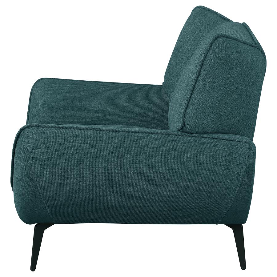 (image for) Acton Upholstered Flared Arm Accent Chair Teal Blue